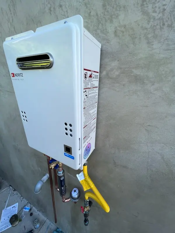 Tankless water heater installation for Brandamore homes